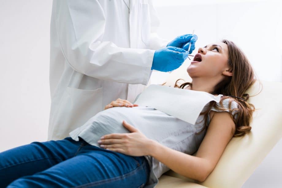 Pregnant Woman in Dental Chair
