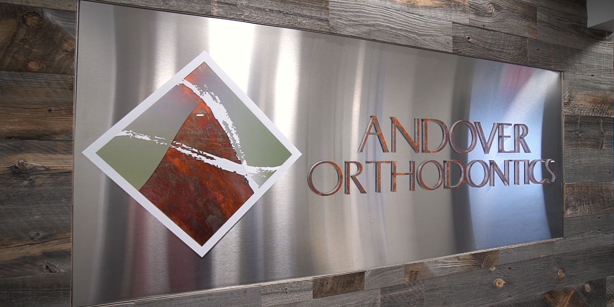 Andover Orthodontics sign on wall